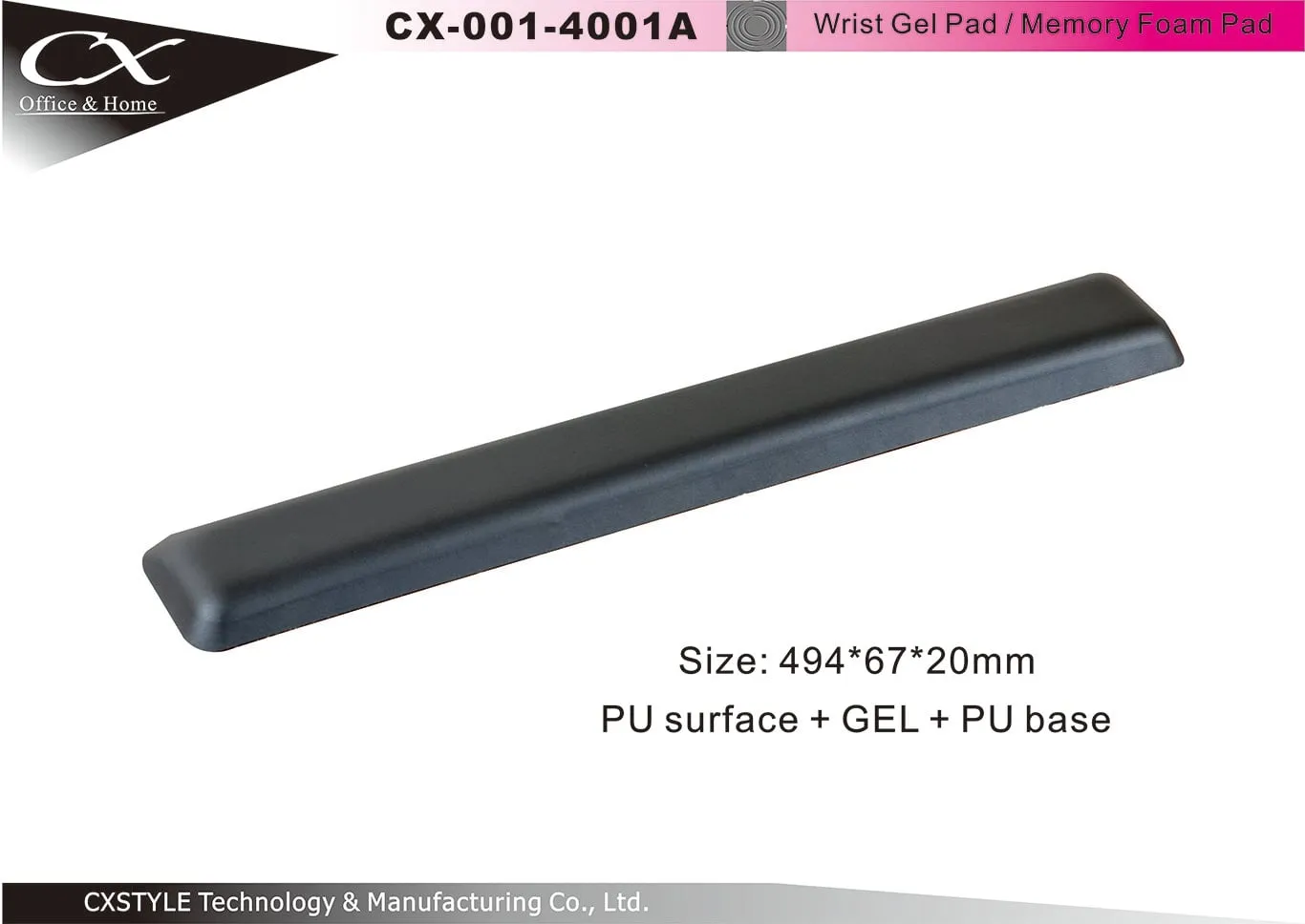 PU Gel Wrist Support Pad – CX-4001A