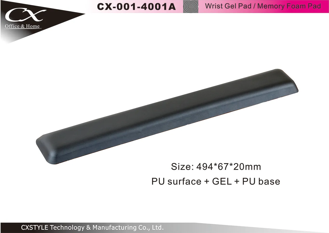 PU Gel Wrist Support Pad — CXstyle CX-4001A