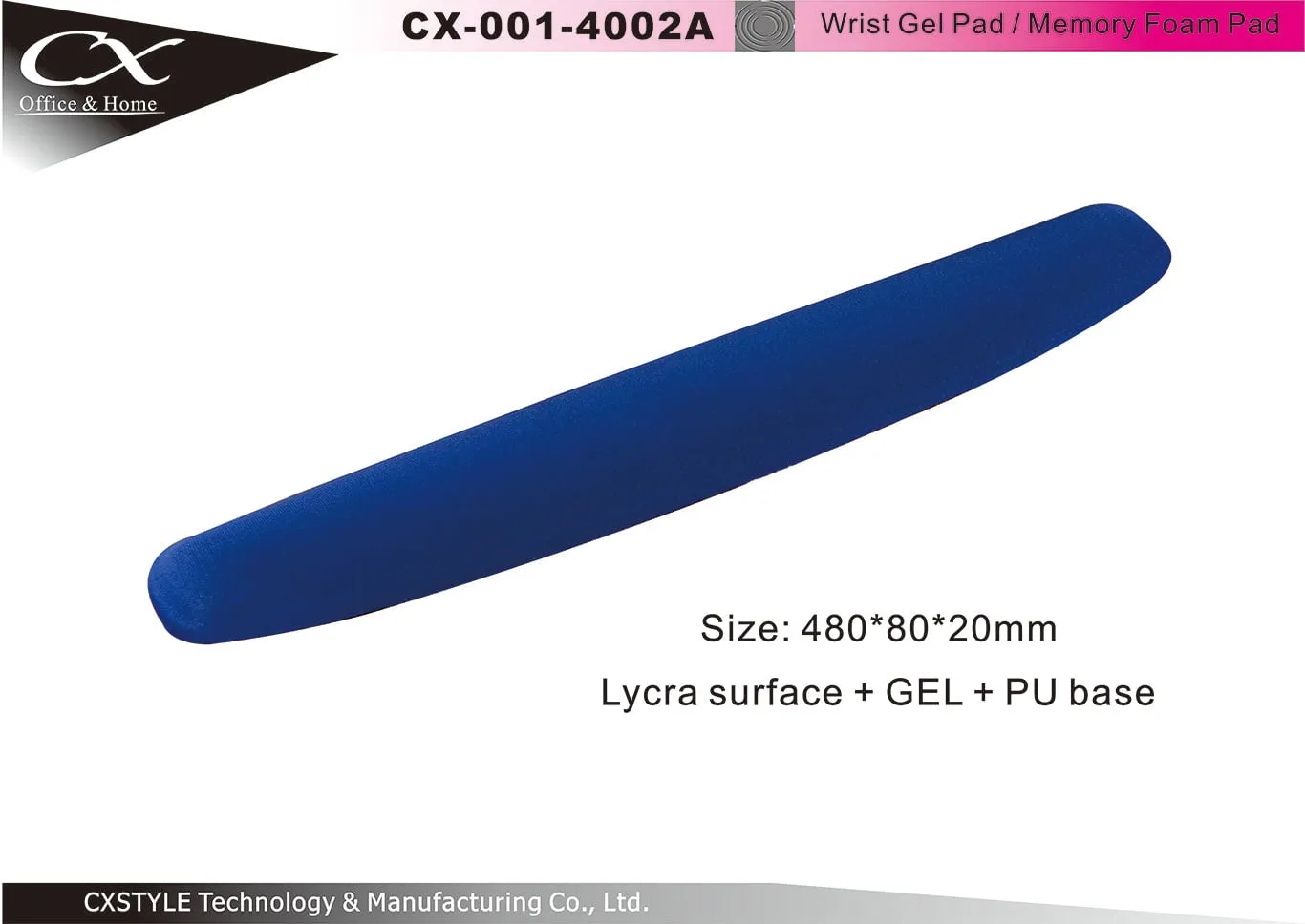 Lycra Gel Keyboard Wrist Pad – CX-4002A