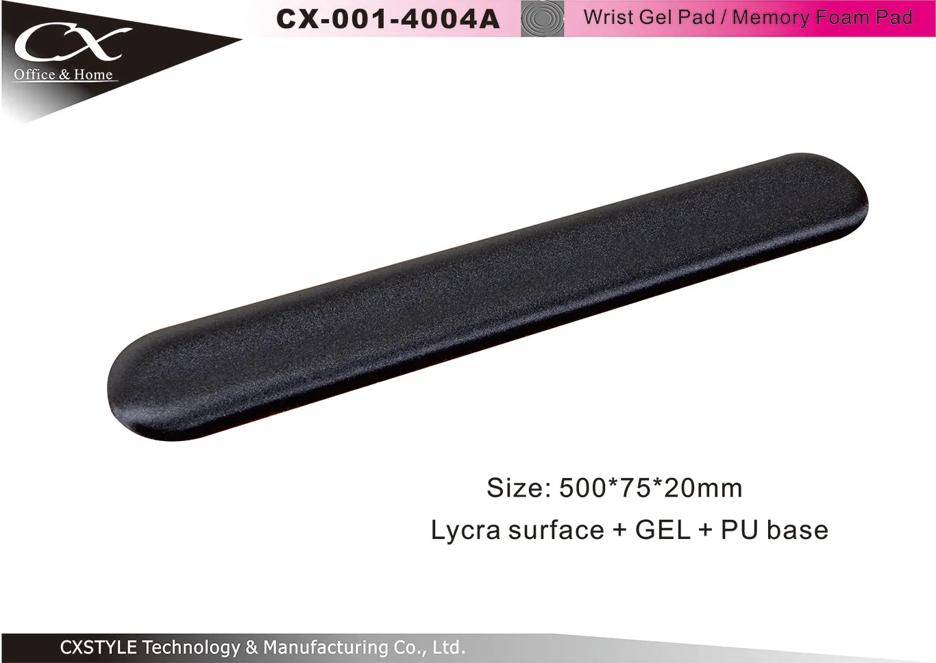 Fabric Memory Foam Wrist Pad — CXstyle CX-4004A