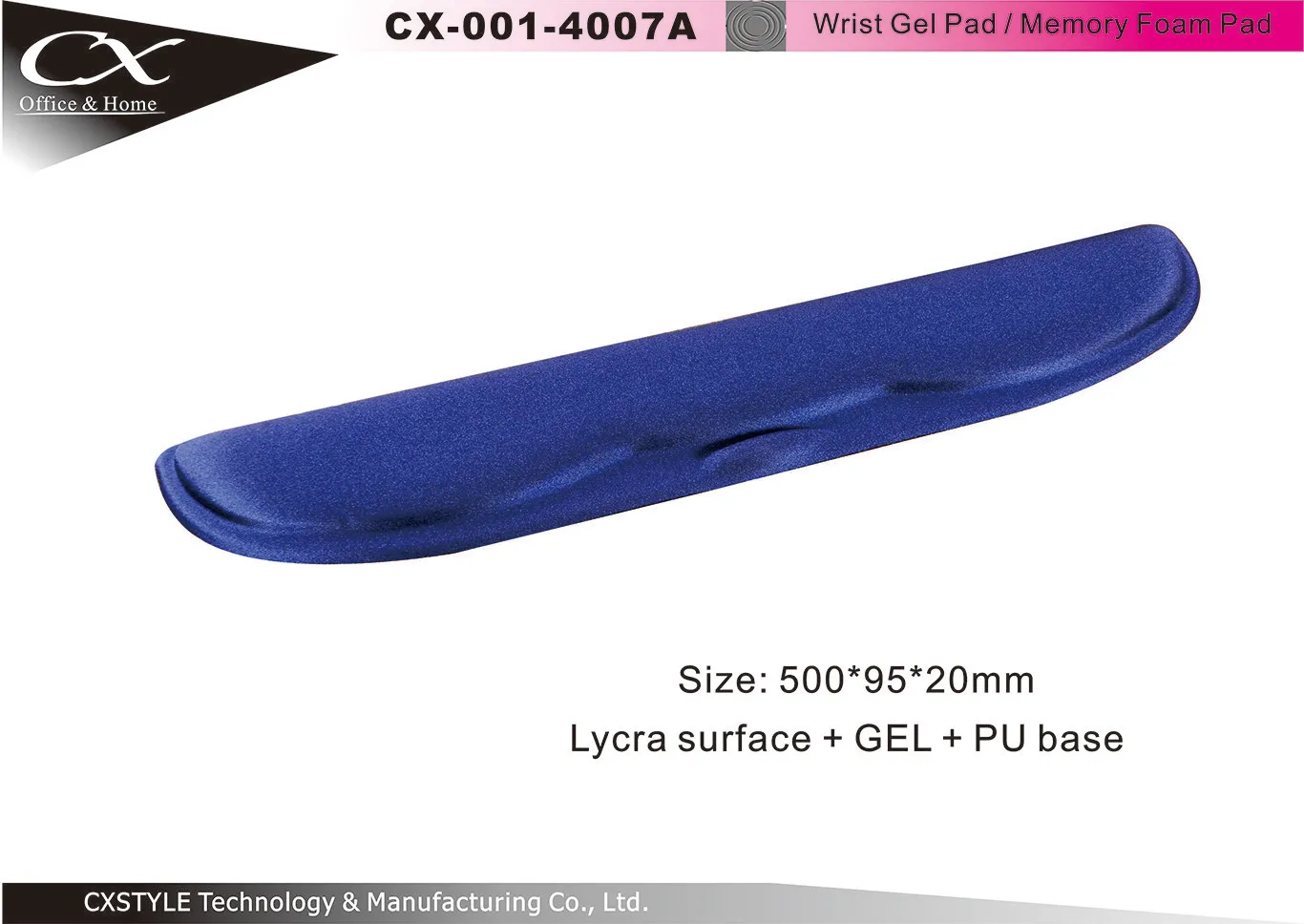 Keyboard GEL pad, Lycra Memory Foam pad, PU GEL pad Taiwan 4007A